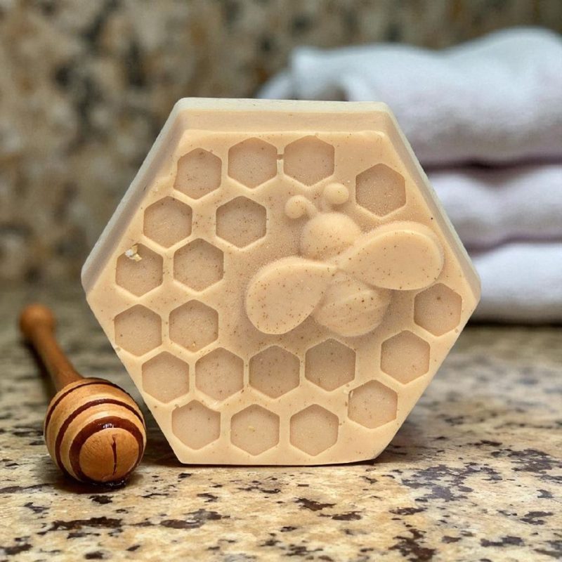Cocoa Butter Shea Almond, Honey & Oatmeal Soap - Image 4