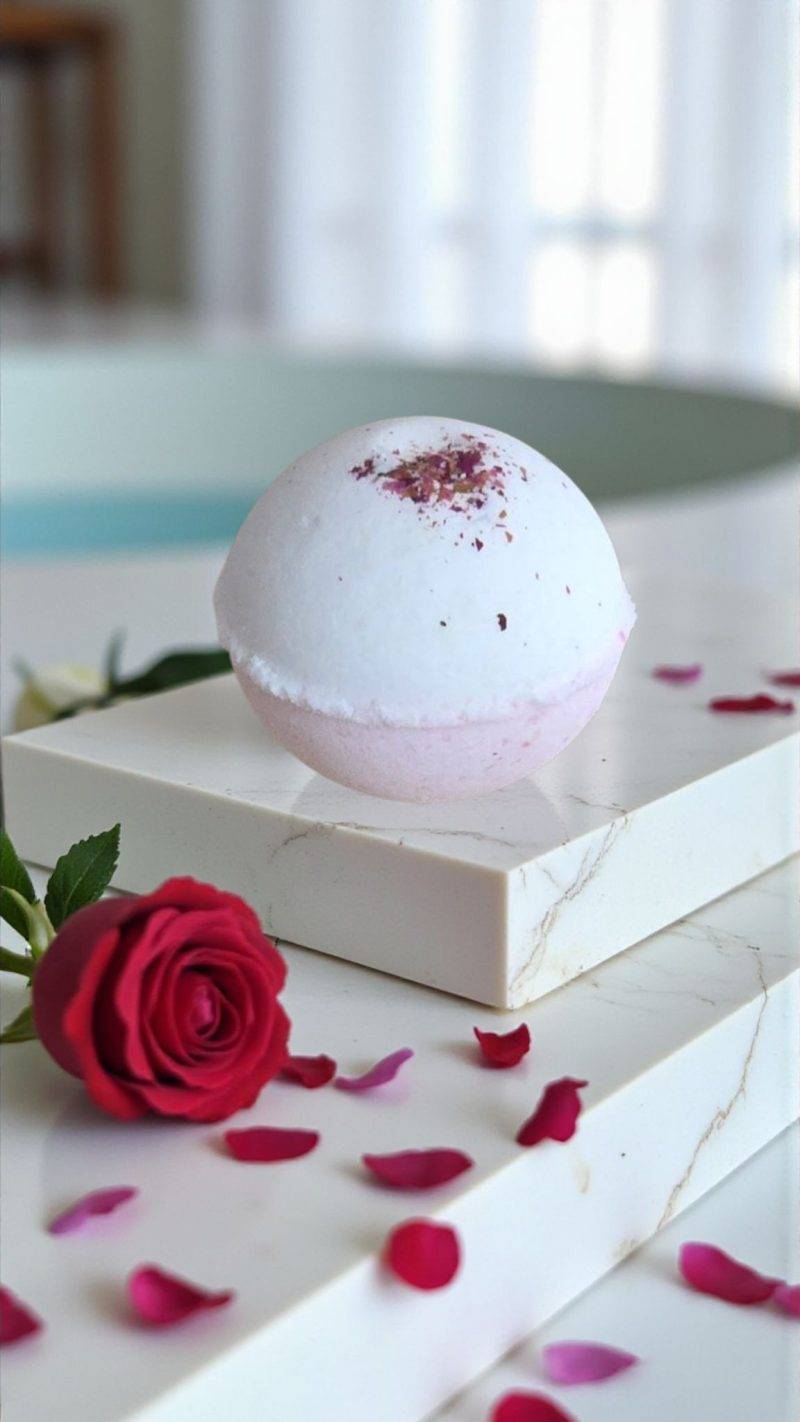 Rose, Shea & Almond Bath Bomb - Image 4